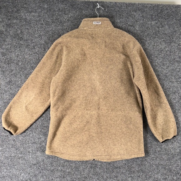 Vintage Eddie Bauer Polartec‎ Fleece Jacket Mens Large Tan Beige Y2K Outdoor - Picture 3 of 10